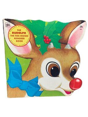 1977 Golden Press Rudolph The Red-Nosed Reindeer Book Classic Story Vtg